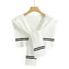 Nuevo Chal de Punto Suave con Bloques de Color para Mujer Estilo Coreano Rayado Ropa Exterior para Aire Acondicionado Primavera Camisa de Hombro Chaleco Negro