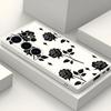 Funda de Silicona para Teléfono Samsung S25 Ultra con Estampado de Rosa Oscuro S23 Delgada y Ligera Disipadora de Calor No Amarillea Cubierta Protectora