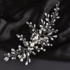 Tocado de Novia Mai Lang Europeo y Americano Sencillo Perla Cristal Cinturón para el Cabello Tocado Estilo Cabeza de Pan Accesorios para el Cabello Hechos a Mano
