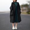 Trench Coat Feminino Estilo Coreano Comprimento Médio Artístico Retrô Solto Acima do Joelho Longo com Capuz Casaco Trench Coat Feminino Tamanho Grande Top
