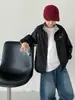 Ropa Infantil Tongku Colección Otoño 2026 Chaqueta para Niños con Elegante Bordado de Letras Estilo Coreano Bloque de Color Holgada con Cremallera Abrigo Infantil