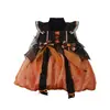 Ropa Infantil de Halloween Niñas Vestido de Princesa Cosplay Bruja Falda de Calabaza Falda Luminosa Atuendo para Fiesta de Cumpleaños de Niñas