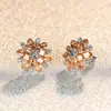 Temu Popular Lujo Accesible Pendientes de Mujer Girasol Multicapa Completos de Diamante Moda Lujo Fresco Otoño e Invierno Accesorios Elegantes