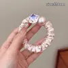 2026 Novo Elástico de Cabelo de Alta Elasticidade com Acabamento em Cetim, Toque de Luxo, Argola de Cabelo Dopamina de Verão para Mulheres, Elástico Fofo para Crianças