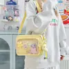 Bolsa Transparente de Ombro Cruzado Cor Sólida, Bonita e Fashion, Versátil, Alto Valor Estético, para Meninas, Adequada para Faculdade e Estilo Anime