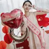 Accesorios para fotos de boda, anillos creativos de diamante, globos, decoraciones de celebridades de internet para registro de matrimonio, compromiso, propuesta y confesión, decoraciones en forma de corazón