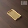 Bandeja de té de ratán macizo, bandeja de madera para hotel, bandeja rectangular de bambú para servir tazas de té estilo americano para el hogar, vintage
