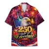 Camisa Havaiana 250 Anos de Liberdade 1776-2026 Águia Patriótica Sino da Liberdade 4 de Julho Camisa Unissex