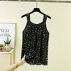 Pijama floral feminino, camisola de seda de algodão plus size, regata sem mangas, blusa fina de verão solta, tamanho grande
