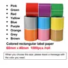 Papel Adhesivo Térmico de Color para Etiquetas, Papel Circular