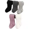 Fornecimento Exclusivo Transfronteiriço Estilo Comércio Exterior Cor Sólida Meia-calça Infantil Fábrica de Origem Pode Fornecer Amostras Meia-calça Camada Base de Tricô para Meninas