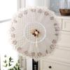 Ventilador pequeño todo incluido Cubierta Motor Escritorio Juego de 2 piezas Base Cubierta de ventilador a prueba de polvo Tela de encaje Cubierta a prueba de polvo