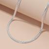 Cadena Hueso de Serpiente Plana Chapada en Oro Cobre Moda Europea y Americana ns Disparo Callejero Personalizado Cadena Grande de Oro Tuhao para Hombres y Mujeres