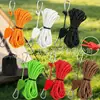 Ajustador de Polia Externo Corda de Vento Fixador de Toldo de Barraca Polia de Levantamento Corda de Vento Refletiva Paracord Espessado 4/6m