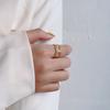Anillo de Acero de Titanio de Celebridad de Internet para Mujer Ins Moda Apertura Ajustable Diseño de Nicho Personalizado Lujo Ligero Estilo Frío Anillo para el Dedo Índice