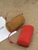 Bolso Pequeño de Cuero Escarchado Retro, Nuevo Bolso Versátil Elegante para Bolígrafos de Otoño e Invierno, Bolso de Mano de Cuero Casual de Gama Alta