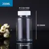 En Stock 15-500ml Plástico Transparente para Mascotas con Dosificador Botellas de Boca Ancha, Botellas con Cápsula Sellada, Botellas Dosificadoras, Botellas para Muestras