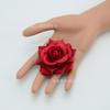 Flor rosa de ángulo artificial de 7 cm flor de muñeca para niños para hacer accesorios para el cabello arreglo floral de ramo de novia con decoración de caja de regalo de mano
