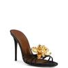 Sandalias de Verano para Mujer para Uso al Aire Libre 2026 Nuevo Estilo Tacones Altos de Tacón Fino Sin Cierre Florales Doradas Sandalias de Gama Alta de Moda