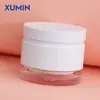 En Stock Xumin Cosmetics Tarro de Crema de Doble Capa 30g Botella Dispensadora de Crema Facial con Tapa de Hombro Alta 50g Botella de Crema Ps Blanco Mate