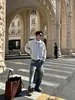 Chaqueta de Otoño para Hombre Uamtor Coreana Estilo Minimalista Harrington Corta Casual Holgada Solapa Chaqueta Bomber