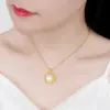 Moda nuevo collar con colgante de flor para mujer Cadena para la clavícula de girasol hueco de alta calidad de lujo ligero con incrustaciones de diamantes