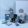 Caja de embalaje de joyería de flor cian irregular de marea nacional pulsera pendientes anillo pulsera caja de joyería caja de colgante