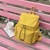Mochila feminina leve, de grande capacidade, moderna e versátil, para viagens e deslocamentos, mochila de lona com cordão para passeios ao ar livre