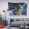Tela de fondo temática de Grinch navideño de alta venta transfronteriza de Temu con impresión de alta definición para decoración de fotos de fiesta, en stock