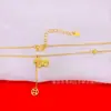 Collar de Moneda de Pony con Hielo Triturado Brillante para Mujer Nicho de Alta Gama Exquisito Temperamento Cadena de Clavícula con Borla Collar Venta al por Mayor