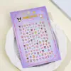 Pegatinas Luminosas para Uñas 5D Estéreo con Relieve de Cambio de Tres Colores para Niños, Dibujos Animados de Niña Pequeña, Pegatinas para Uñas de Bebé, Lindas