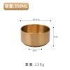 Tazón Coreano para Cocinar Tazón de Acero Inoxidable 304 Tazón Coreano para Arroz Tazón Comercial de Doble Capa para Sopa Tazón Pequeño Dorado Antiescaldante