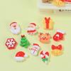 Accesorios de Resina Gel Crema Horquilla Hecho a Mano DIY Joyería Uñas Cueva Zapatos Hebilla Dibujos Animados Mini Navidad Muñeco de Nieve