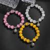 Venta al por mayor transfronteriza Joyería de Amazon Pulsera de un solo círculo de ojo de gato de 12 mm opción multicolor pulsera de bola de ojo de gato