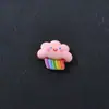 Serie de Dibujos Animados Sol Luna Estrella Arcoíris Joyería de Resina DIY Accesorios Pequeños Pegamento de Crema Accesorios para Fundas de Teléfono Móvil