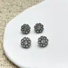 Botones de pedrería con forma de flor cosidos a mano, cárdigan de moda estilo Chanel, botones metálicos para camisa, traje, accesorios de botones decorativos para DIY