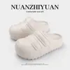 Estilo Coreano Versátil Simples Pessoa Preguiçosa Cobertura de Cabeça Chinelos Casuais Slip-on Femininos 2026 Verão Sandálias de Exterior