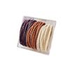 Banda de goma elástica de color alto en caja, estilo coreano, para el cabello de mujer, tocado de cuerda, banda para el cabello simple y duradera