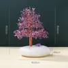 Adornos de Árbol de Cristal Natural Árbol de la Fortuna Amatista Amarilla Árbol de la Fortuna Regalo de Apertura de Oficina en Casa Regalo de Inauguración