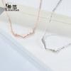 Collar de Asta de Plata Esterlina s925 para Mujer Cadena de Clavícula con Diamantes Corta Mori Estudiante Joker Alce Joyería al por Mayor
