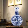 Cerâmica Jingdezhen Porcelana Azul e Branca Pequeno Vaso Decoração de Casa Decoração de Sala de Estar Decoração de Prateleira Antiga