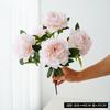 Flor artificial peônia estilo europeu 5 peônias estrangeiras Arranjo de flores buquê casamento decoração de casa ornamentos tecido de seda fornecimento atacado