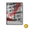 Pintura decorativa para sala de estar de lujo ligero estilo nórdico simple fondo de sofá pared negra y blanca estilo industrial pintura colgante Restaurante Hotel mural