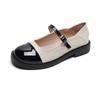 Zapatos Mary Jane de suela gruesa para mujer Primavera y Otoño Unicolor a juego Retro Suela blanda Zapatos de una capa Tacón grueso Estilo universitario jk Talla grande Zapatos de mujer