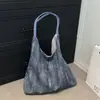 Bolsa Tote Jeans Estilo Preguiçoso Coreano para Mulheres 2025 Nova Grande Capacidade Ombro Único Bolsa de Axila Bolsa para Estudante Aula Comutador