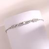Pulsera de Cinta de Circonita Brillante Estilo Coreano Diseño de Dama Lujo Ligero Pequeño Diamante Triturado Pulsera Estrella Gushi Pulsera de Doble Fila de Diamante Redondo