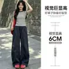 Pantalones de Trabajo con Bordado de Corazón Azul Marino para Mujer, Estilo Delgado de Verano, Nuevos Tallas Pequeñas Casual Adelgazantes Secado Rápido Deportivos de Pierna Ancha