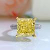 Anillo Popular Longlong Gold 2024 Nuevo de Plata S925 Diamante de Alto Carbono Importado 10*10 Europeo y Americano Deseo Micro-engastado para Mujer