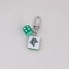 Chaveiro Criativo Fofo de Dados de Mahjong DIY Pendente Artesanal para Bolsa Capa Protetora de Fone de Ouvido Acessórios de Joia