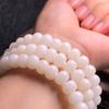 Jade Blanco Raíz de Bodhi 108 Tira Larga Corte Recto Antiguo Duobao Degradado Pulsera de Bodhi para Hombres y Mujeres Cuentas de Buda Suministro de Fábrica